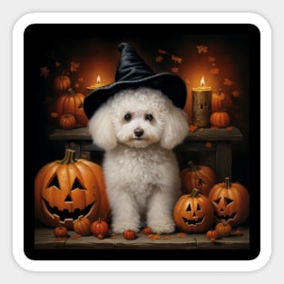 Halloween Bichon frise Sticker